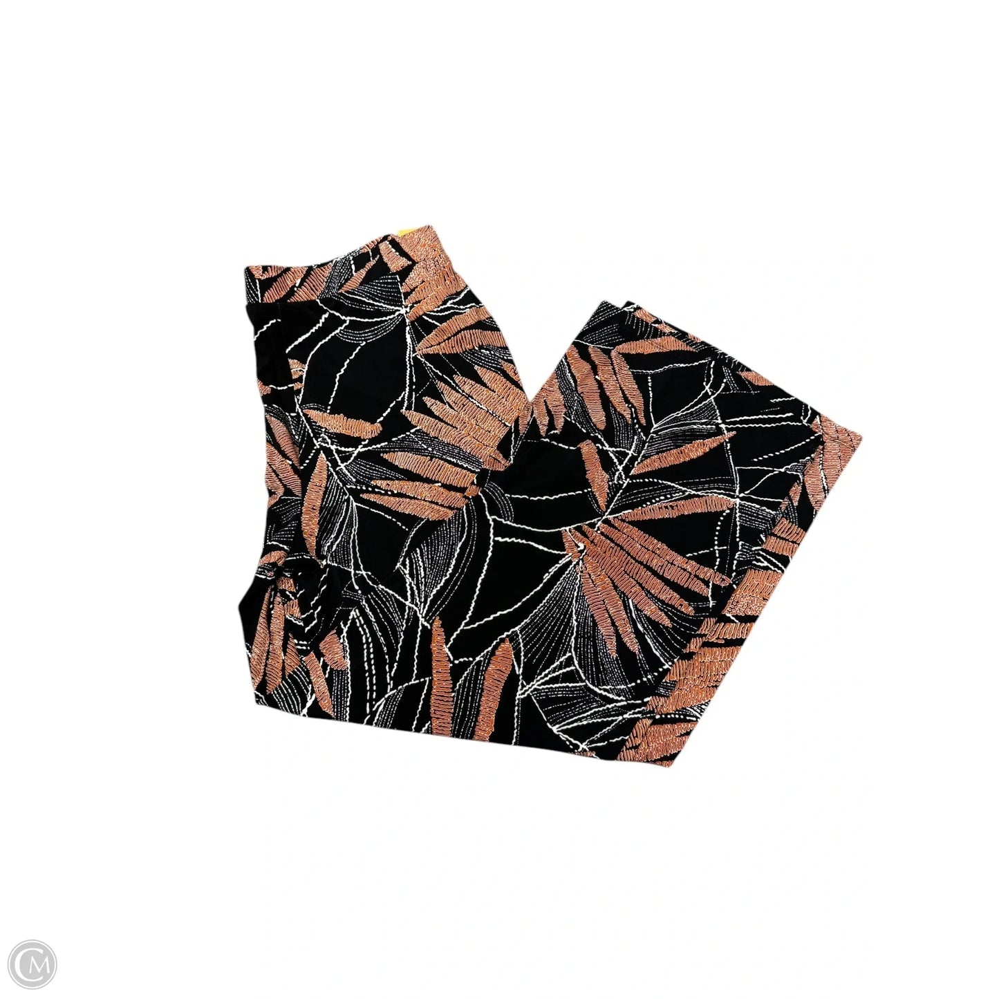 Pants Lounge By Susan Graver In Black & Orange, Size: 6