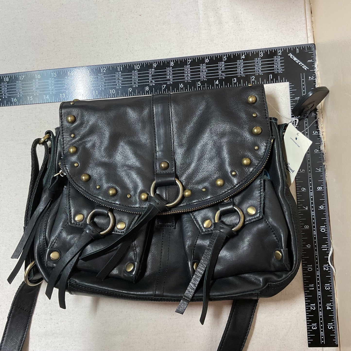 Handbag Leather By Lucky Brand In Black, Size:Medium