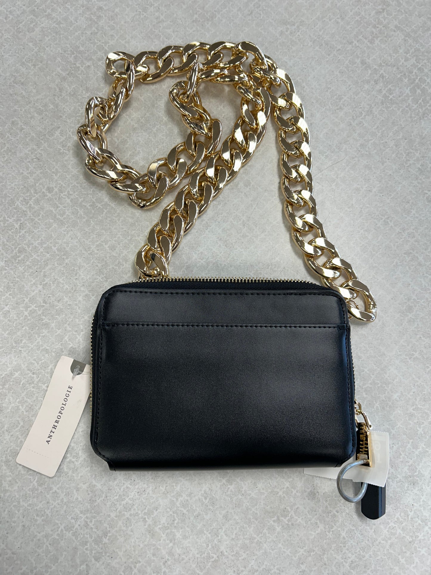 Crossbody By Anthropologie In Black & Gold, Size:Small