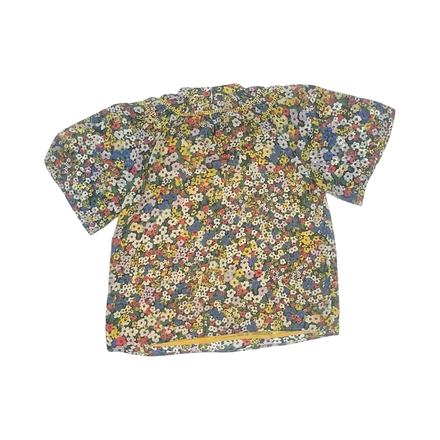 Blouse Ss By Ann Taylor In Floral Print, Size:S