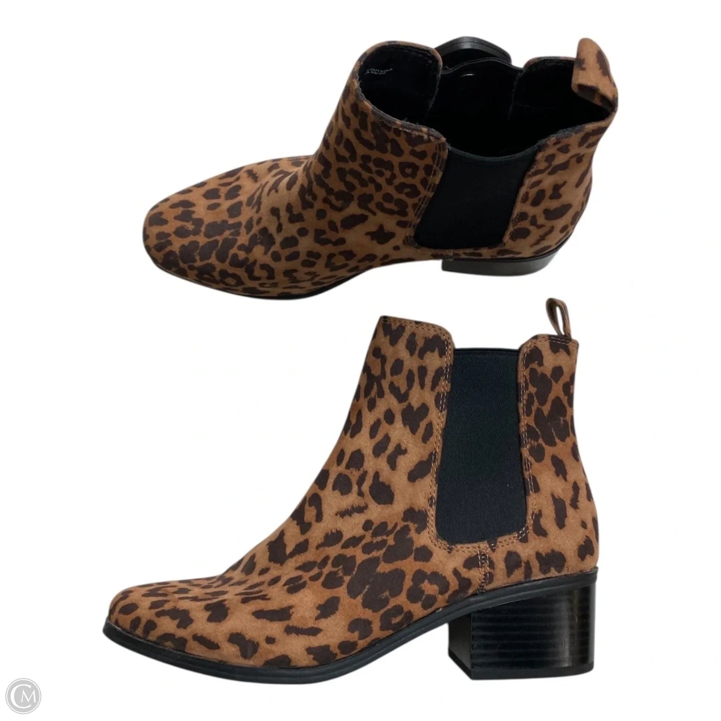 Boots Ankle Heels By A New Day In Animal Print, Size: 8