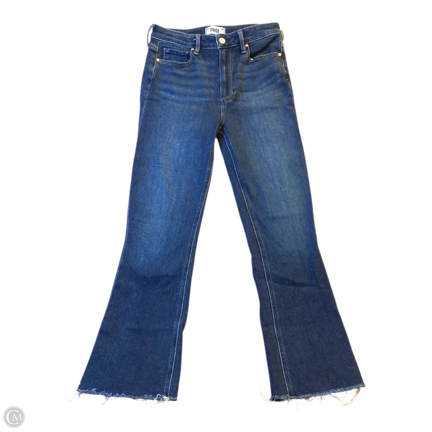 Jeans Straight By Paige In Blue Denim, Size: 4