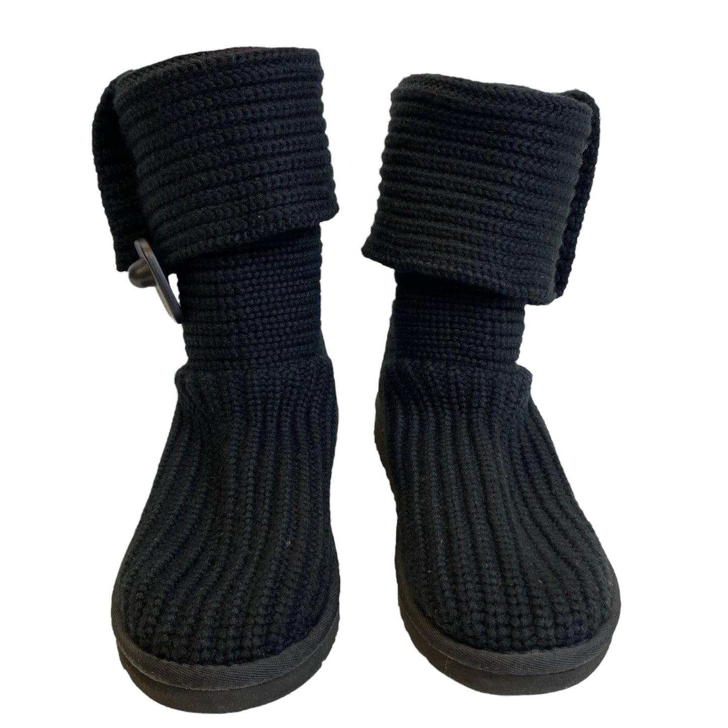Boots Mid-calf Flats Designer By Ugg Size: 6