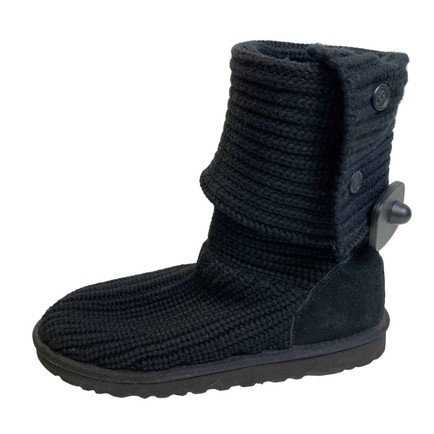 Boots Mid-calf Flats Designer By Ugg Size: 6