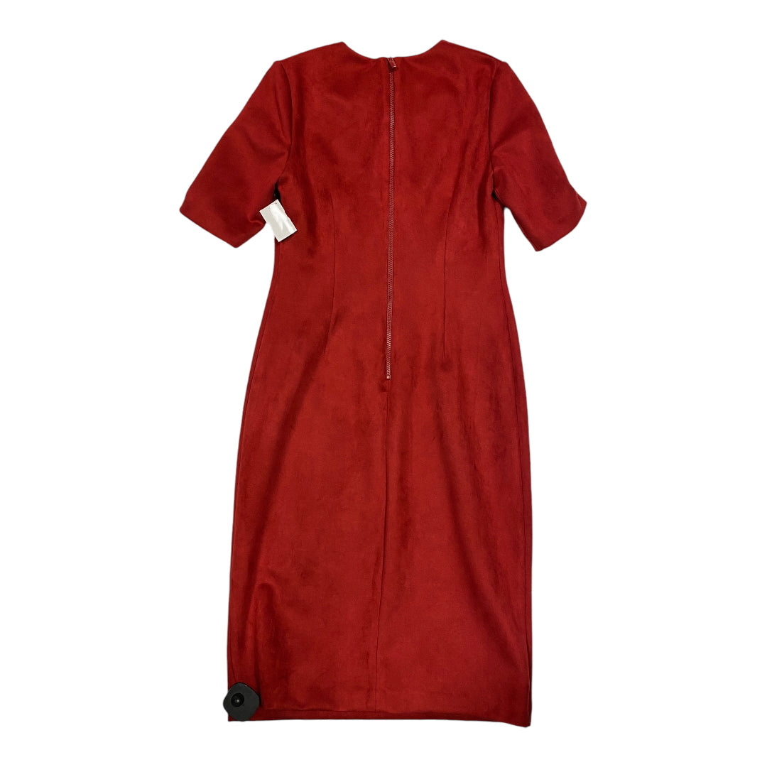 Dress Casual Midi By Anne Klein In Red, Size: 8