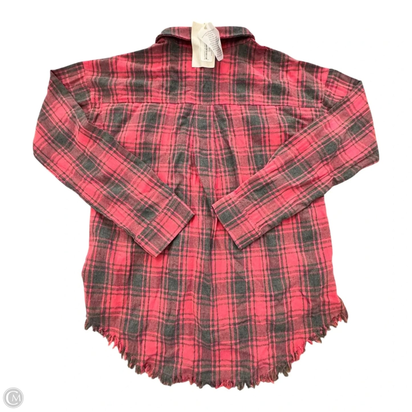 Top Long Sleeve By Hem & Thread In Plaid Pattern, Size: S