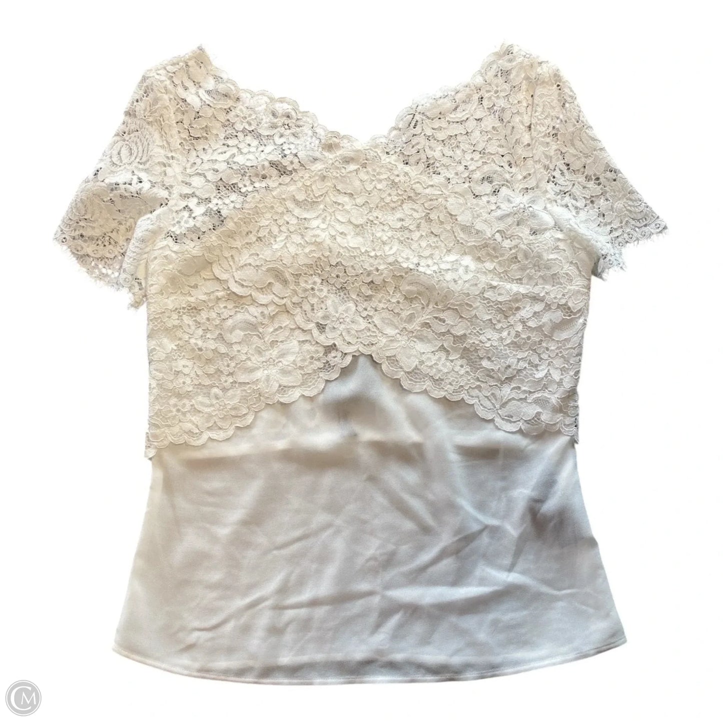 Top Short Sleeve By Cma In White, Size: S
