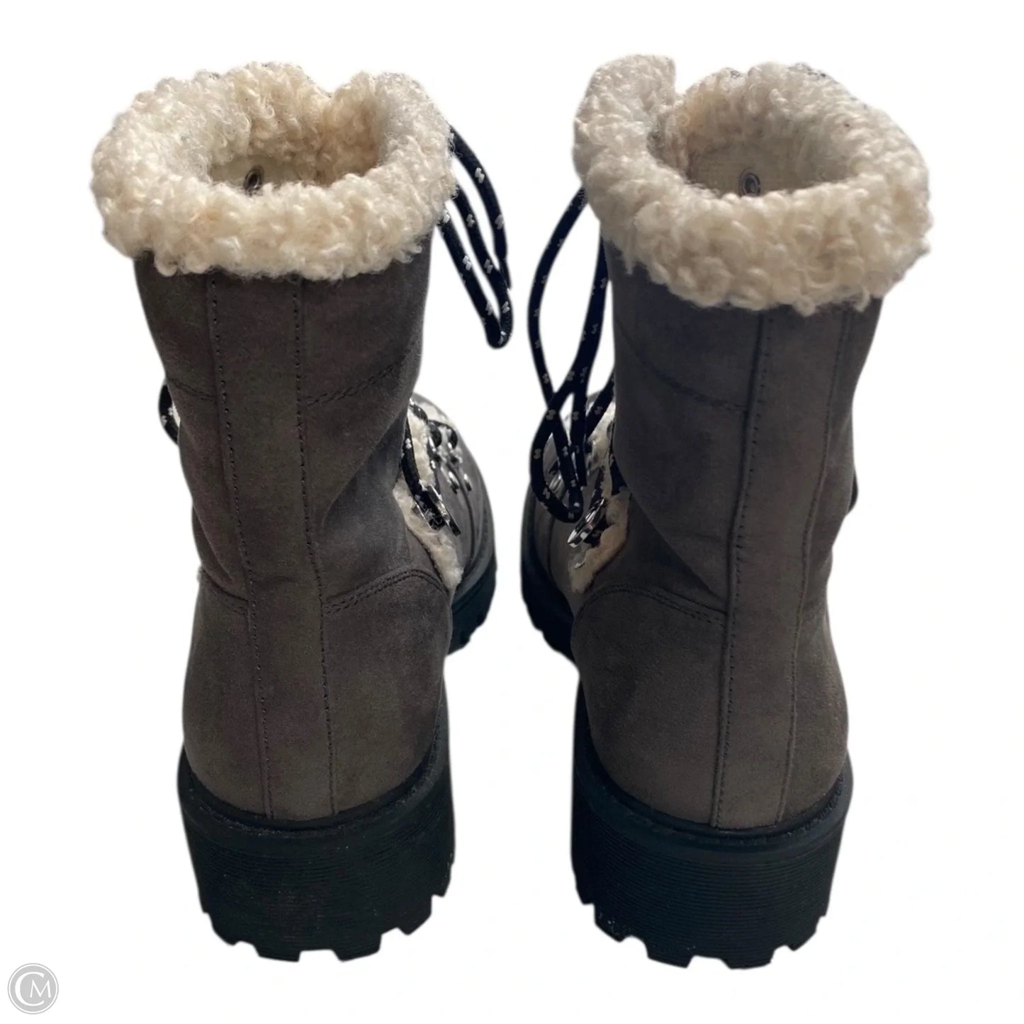 Boots Ankle Heels By Guess In Cream & Grey, Size: 9