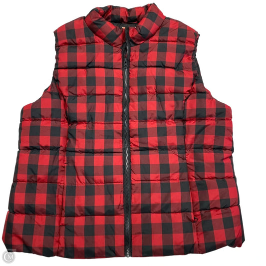 Vest Puffer & Quilted By Ruff Hewn In Black & Red, Size: 2x