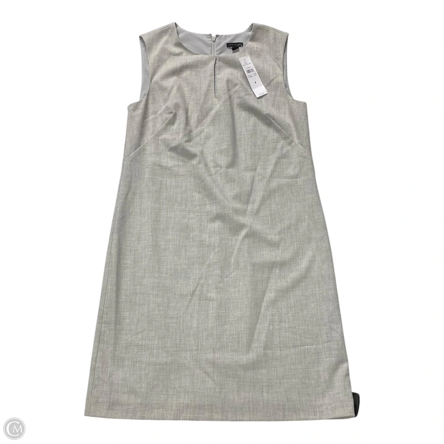 Dress Casual Midi By Ann Taylor In Grey, Size: 4
