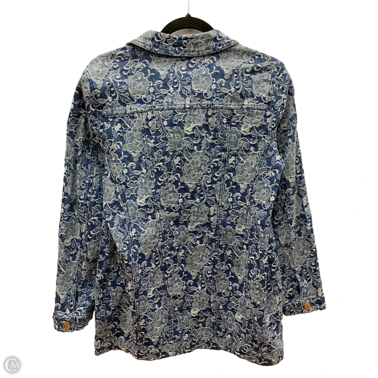 Jacket Denim By Chicos In Blue Denim, Size: S