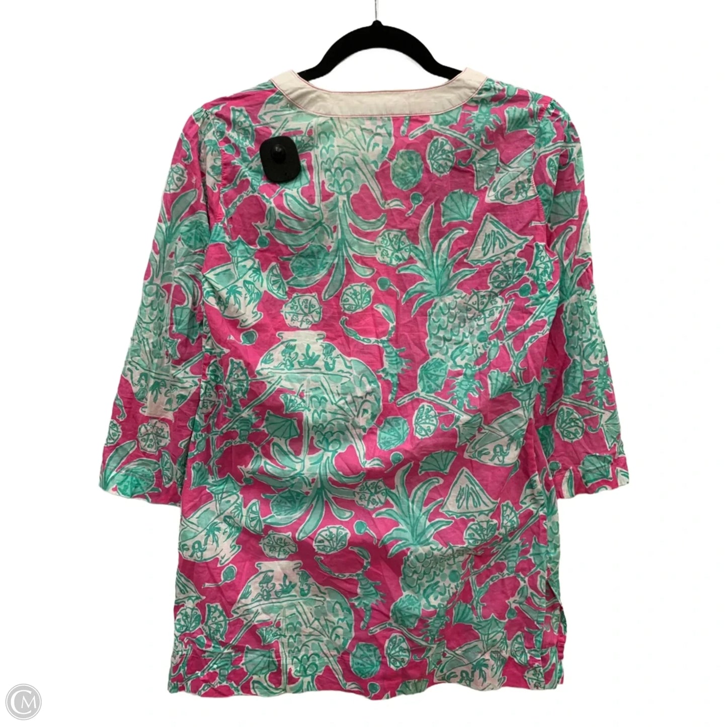 Blouse Designer By Lilly Pulitzer In Blue & Pink, Size: Xs