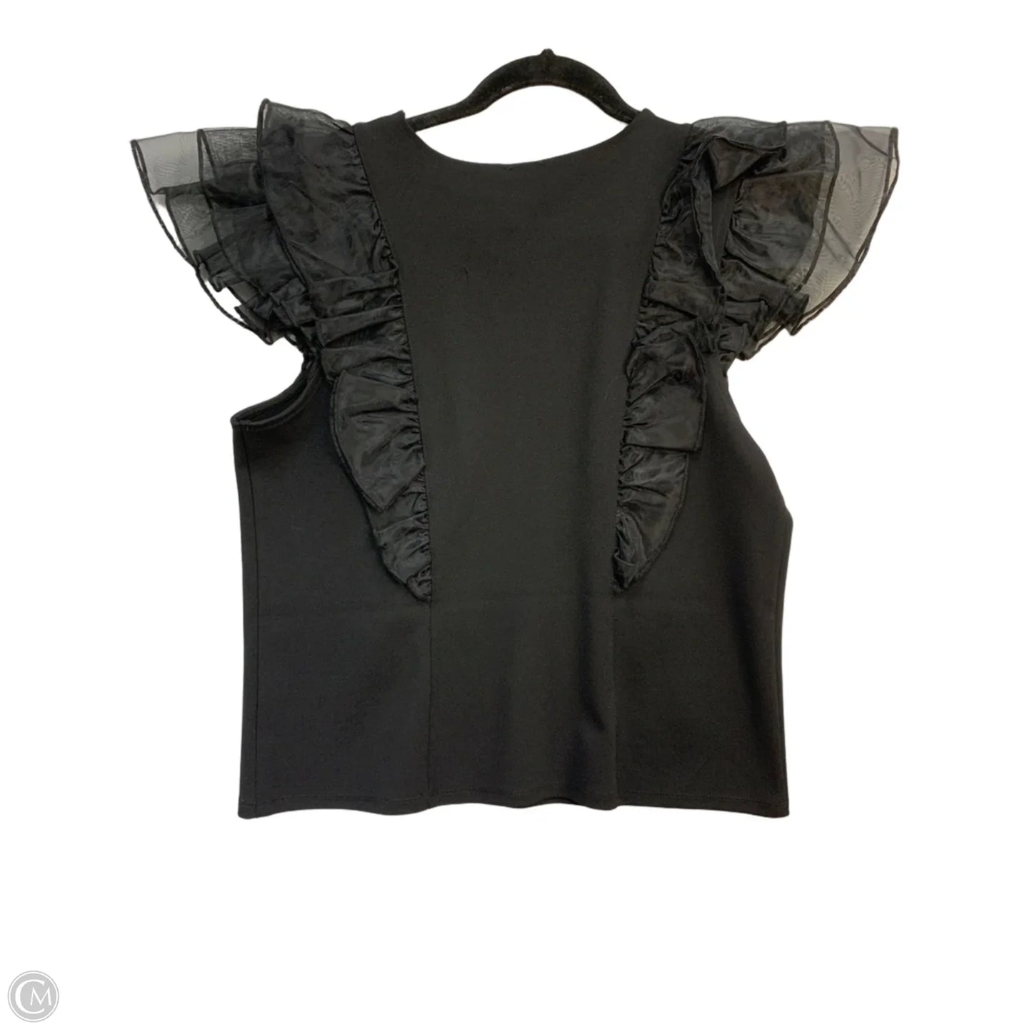 Top Short Sleeve By Express In Black, Size: M