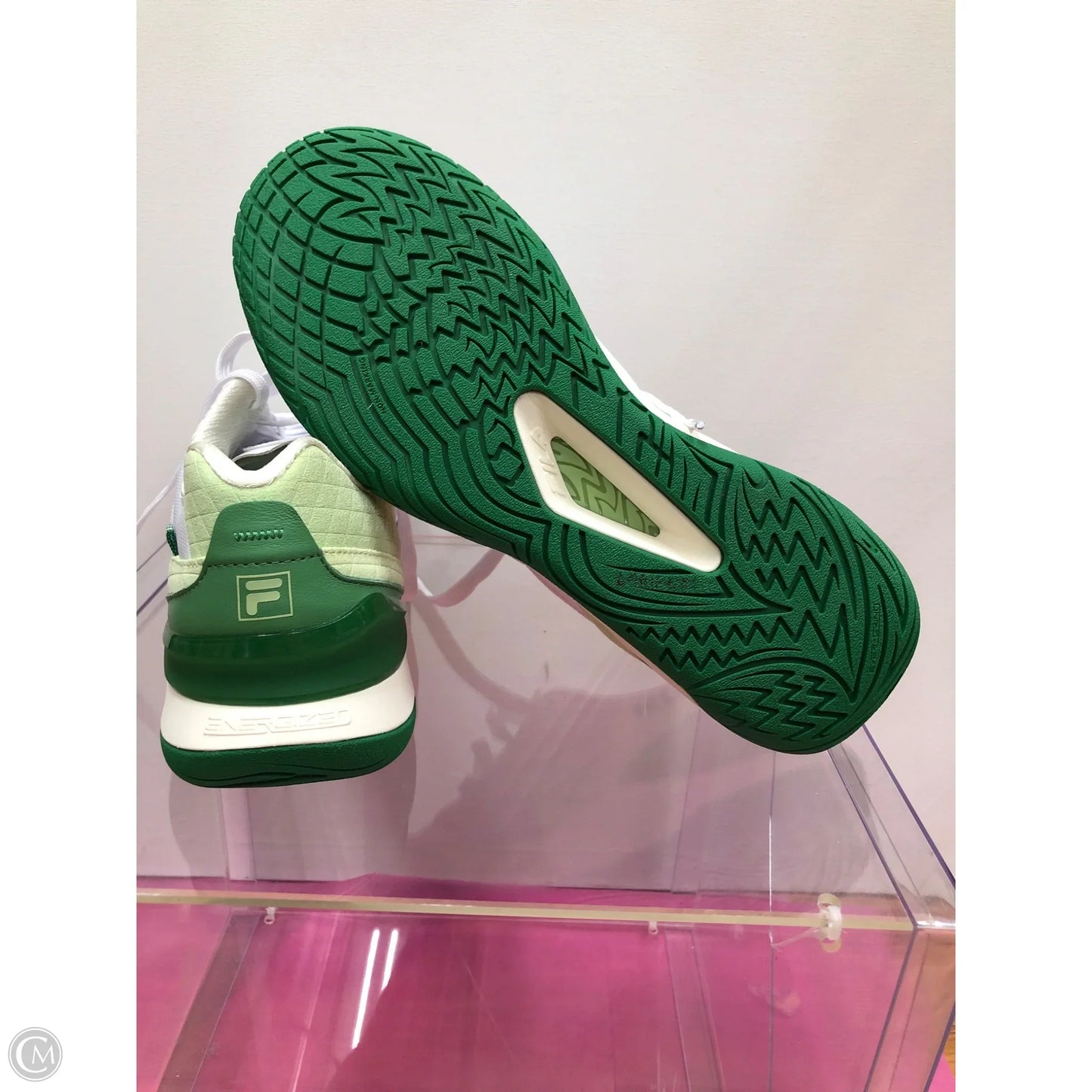 Shoes Athletic By Fila In Green & White, Size: 7