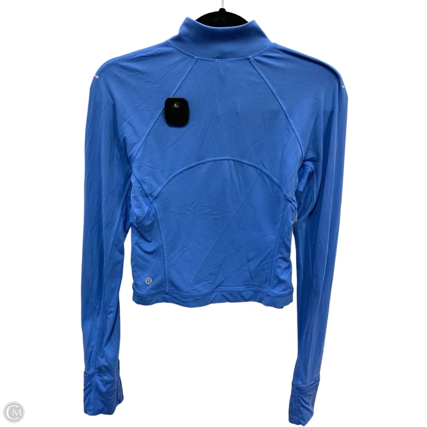 Athletic Top Long Sleeve Collar By Lululemon In Blue, Size: M