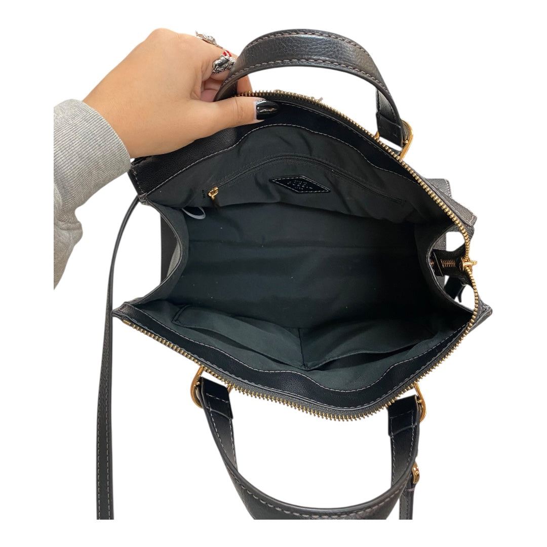 Handbag Leather By Fossil In Black, Size:Small