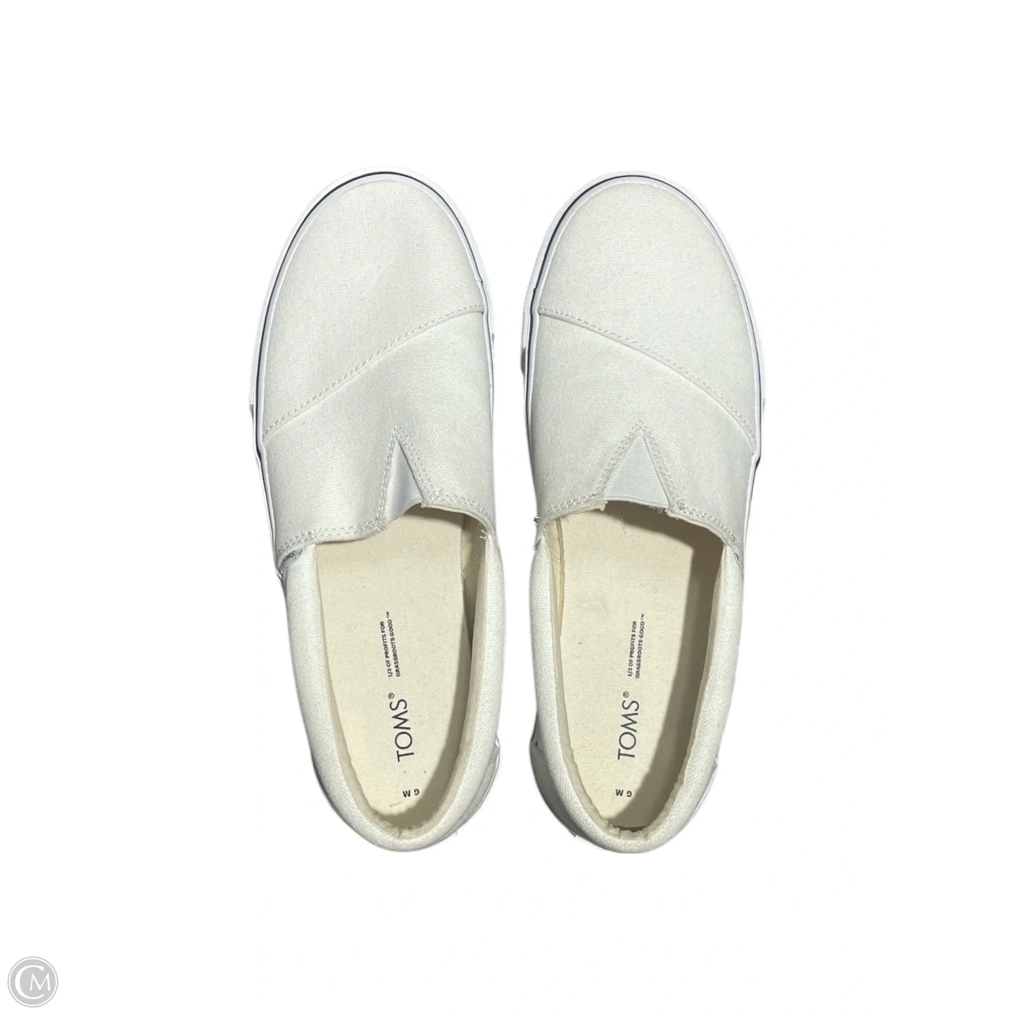 Shoes Flats By Toms In White, Size: 9