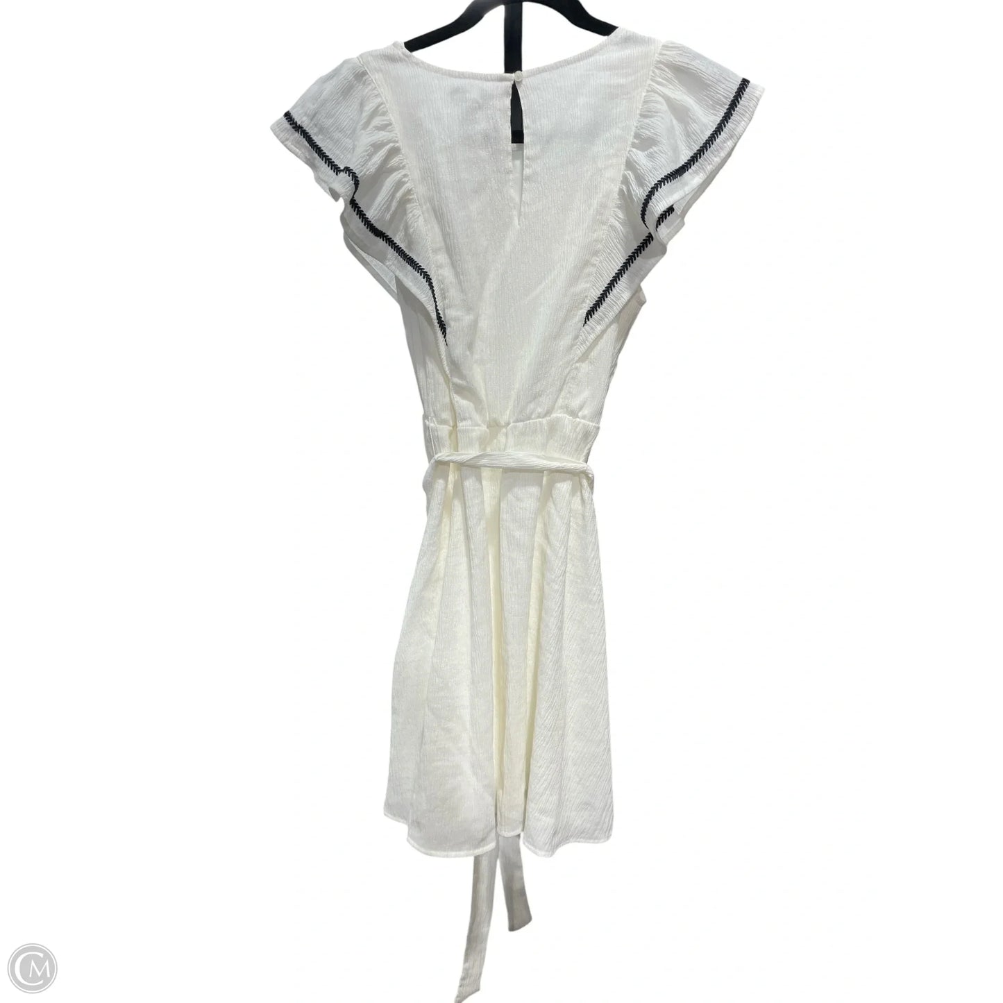 Dress Casual Midi By Banana Republic In Black & Cream, Size: Xs