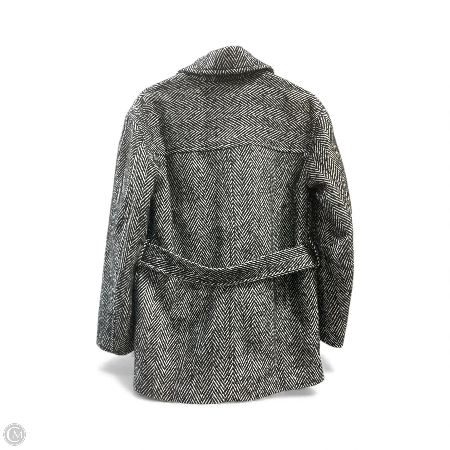 Coat Peacoat By Gap In Black & White, Size: Xs