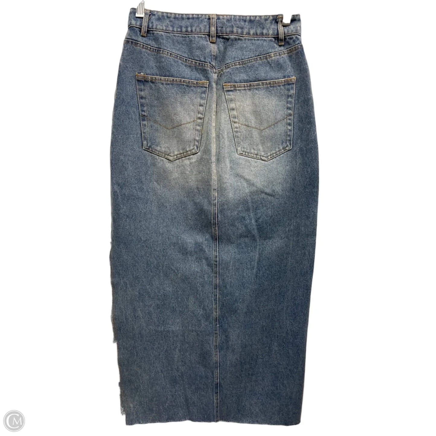 Skirt Maxi By Olivaceous In Blue Denim, Size: S