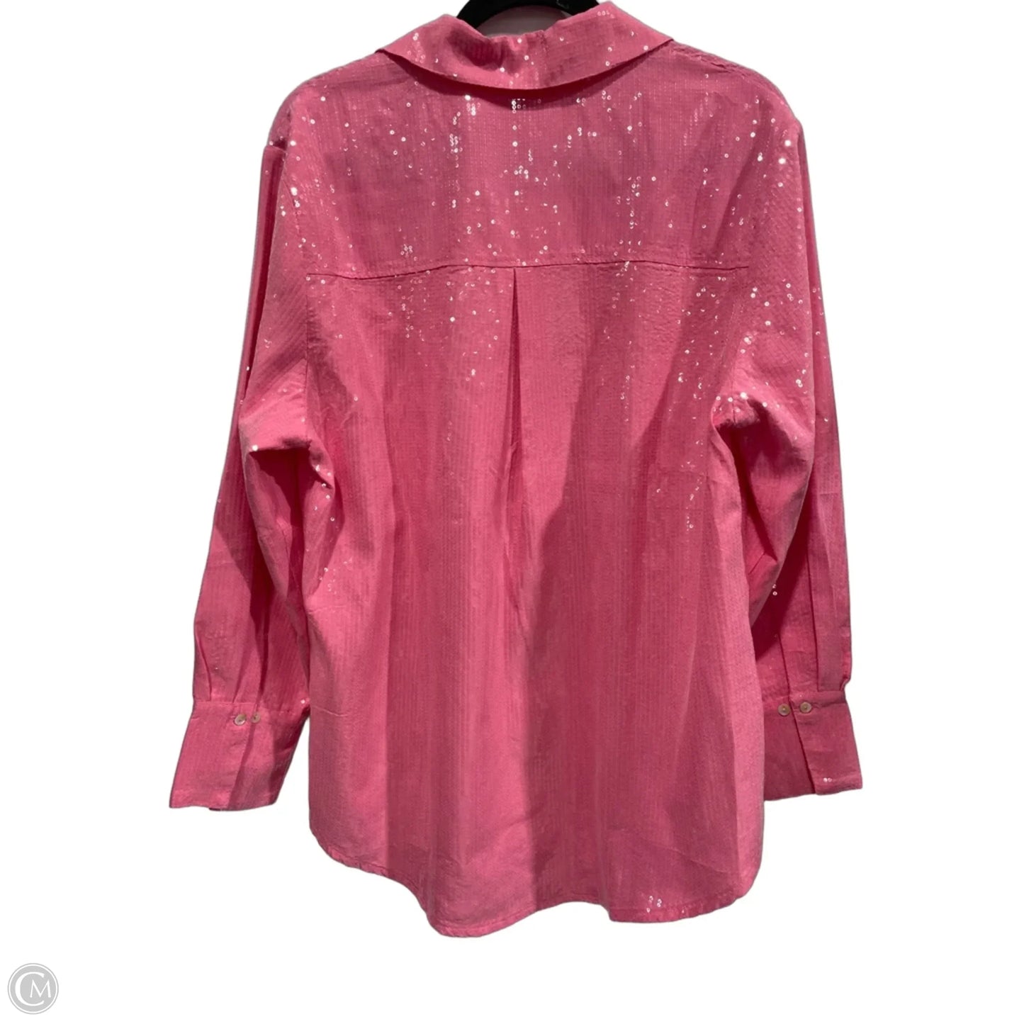 Blouse Long Sleeve By Geegee In Pink, Size: S