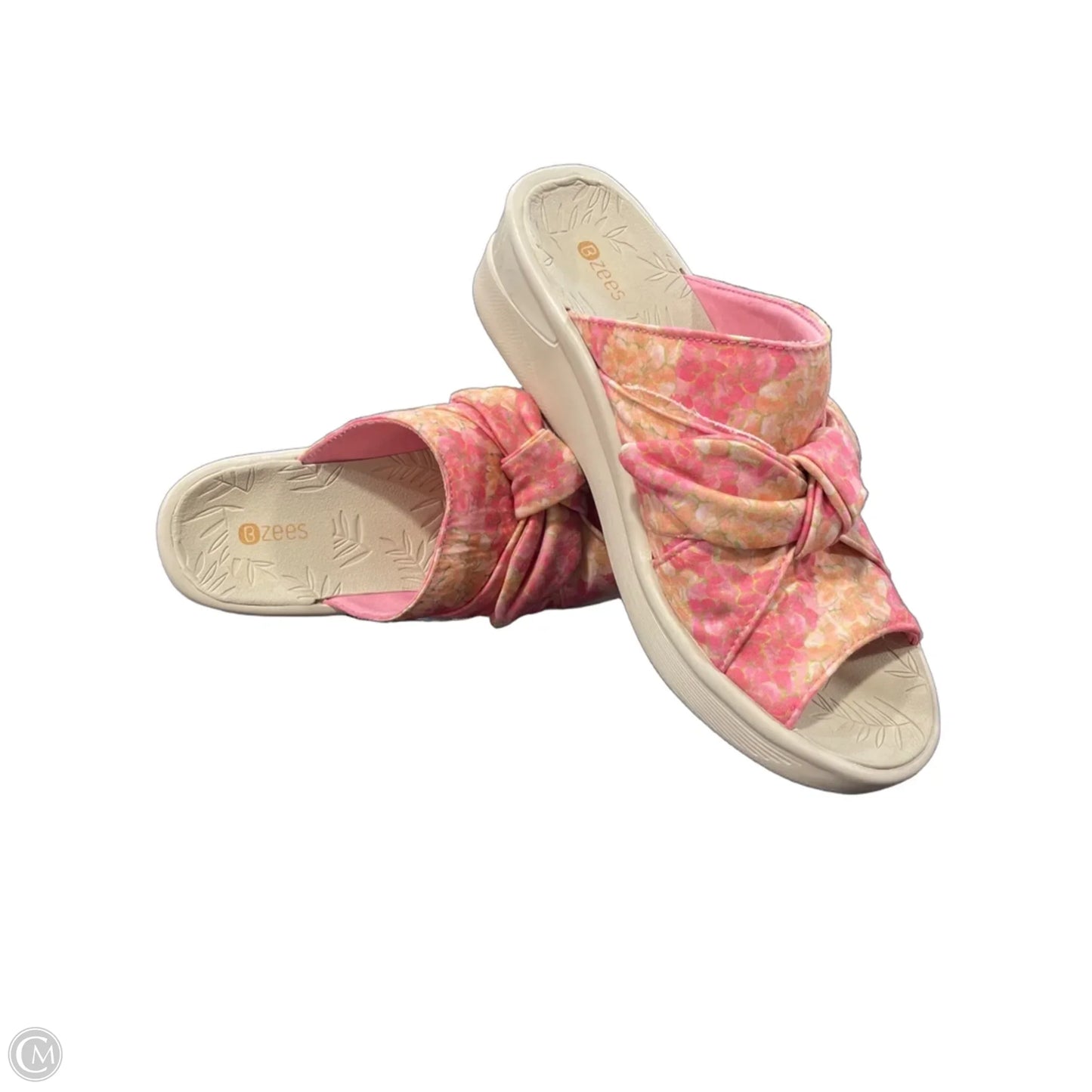 Sandals Heels Platform By Bzees In Floral Print, Size: 10