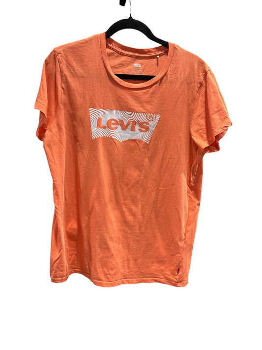 Top Short Sleeve By Levis Capital E In Orange, Size: Xl