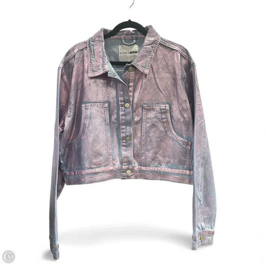 Jacket Denim By Fashion Nova In Purple, Size: 2x