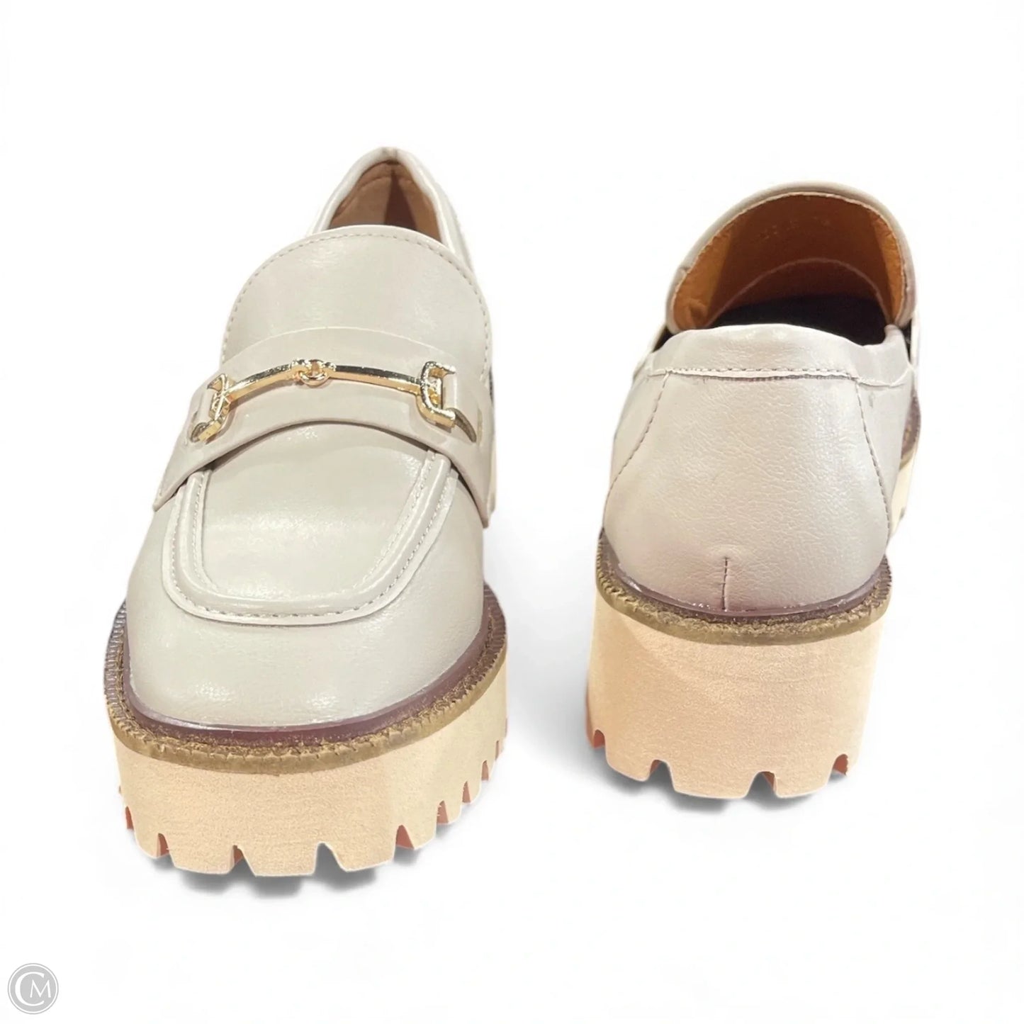 Shoes Heels Platform By Clothes Mentor In Beige, Size: 7.5