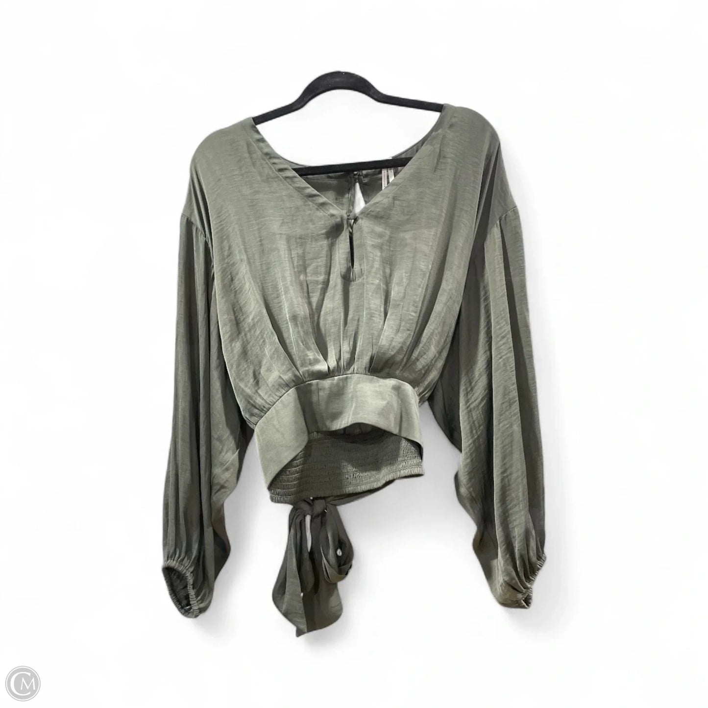 Blouse Long Sleeve By Anthropologie In Green, Size: M