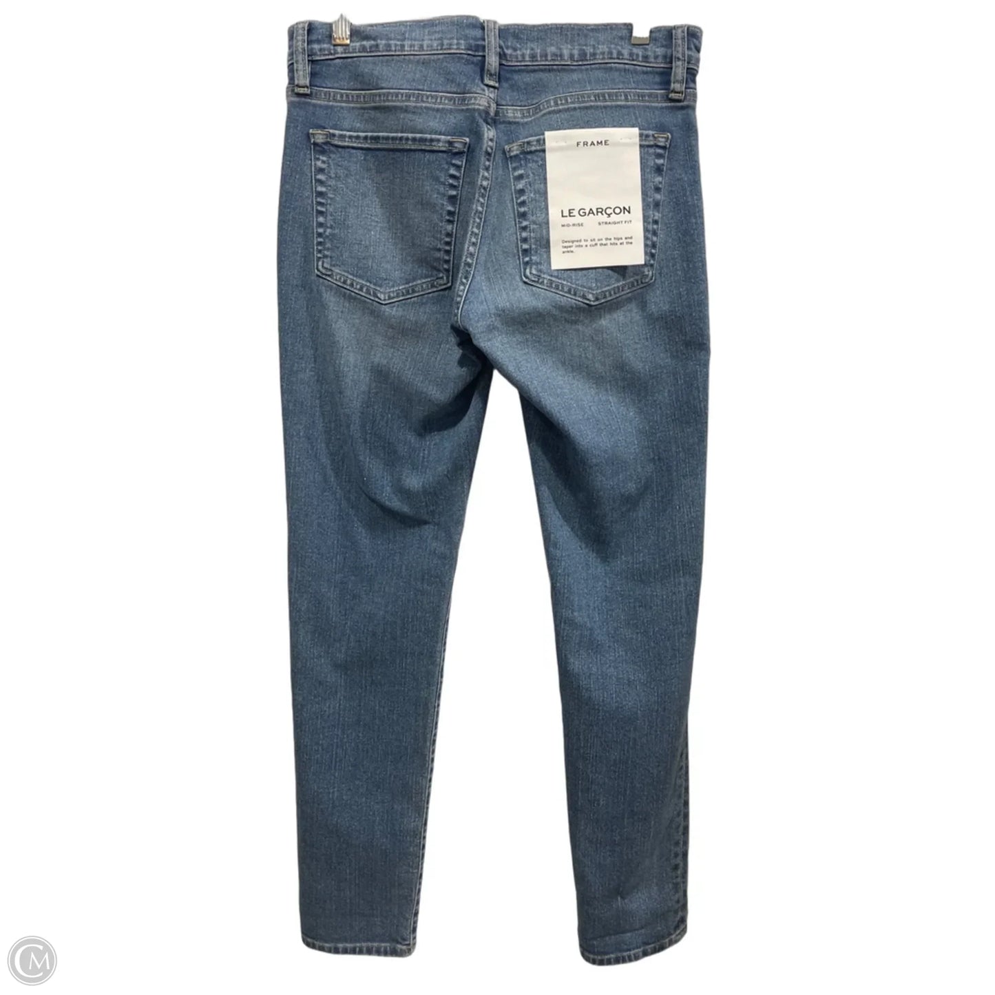 Jeans Straight By Frame In Blue Denim, Size: 4