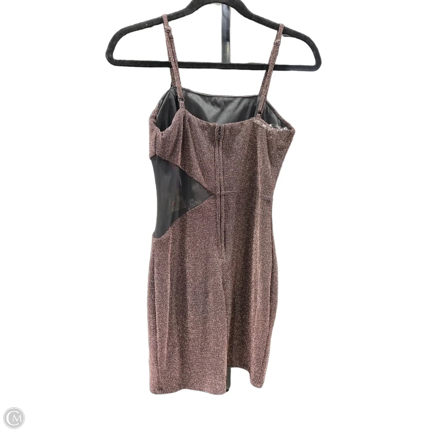 Dress Casual Short By Trixxi In Black & Gold, Size: M