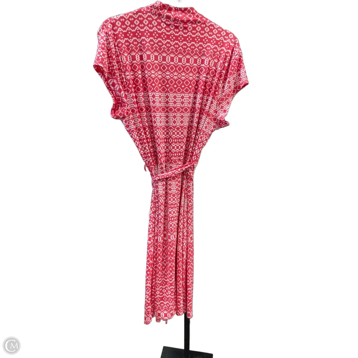 Dress Casual Midi By Liz Claiborne In Geometric Pattern, Size: Xl