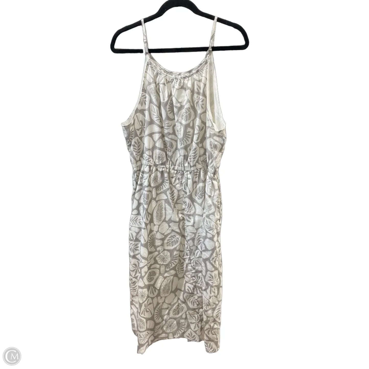Dress Casual Midi By C And C In Grey & White, Size: L