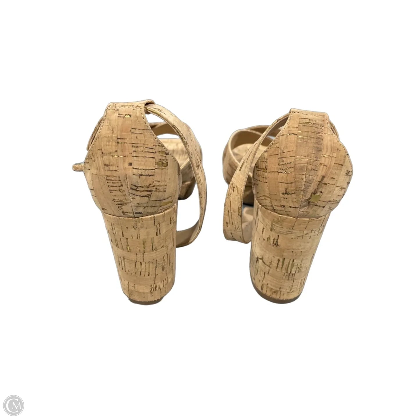 Sandals Heels Block By Comfort Colors In Brown, Size: 11