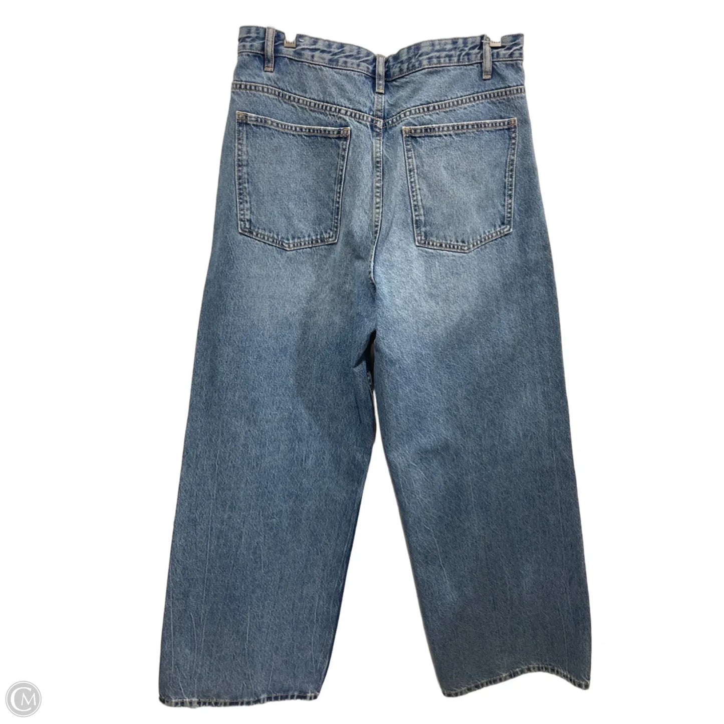 Jeans Wide Leg By Zara In Blue Denim, Size: 12