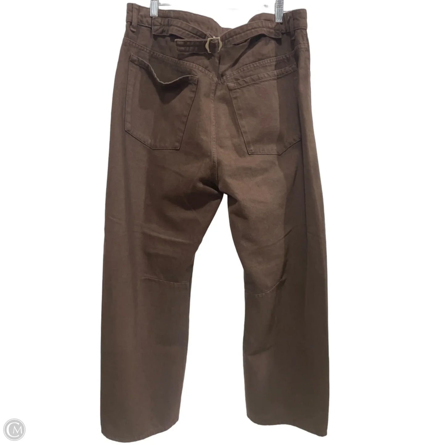Jeans Wide Leg By Zara In Brown, Size: 14