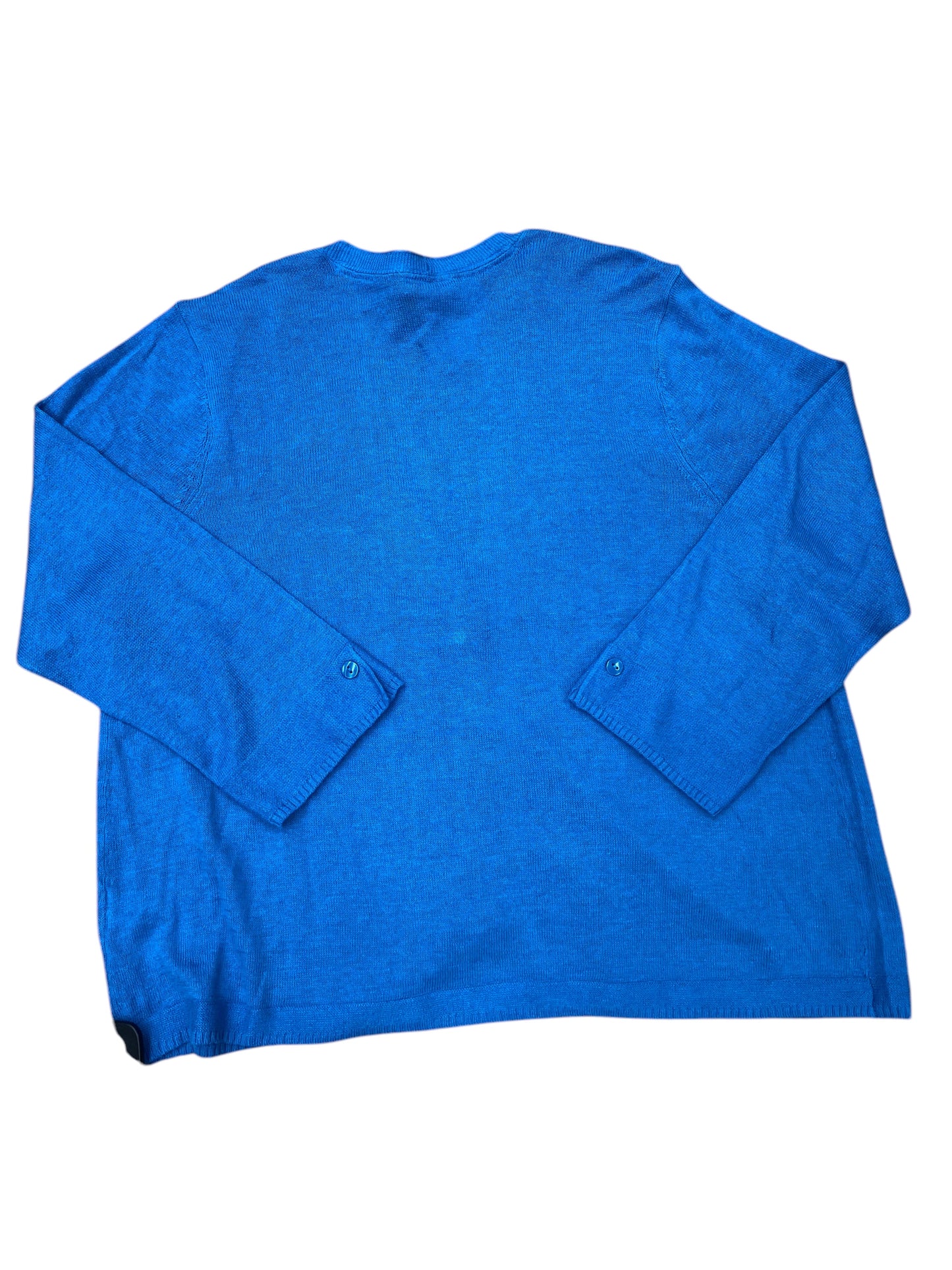 Sweater Cardigan By J. Jill In Blue, Size: L