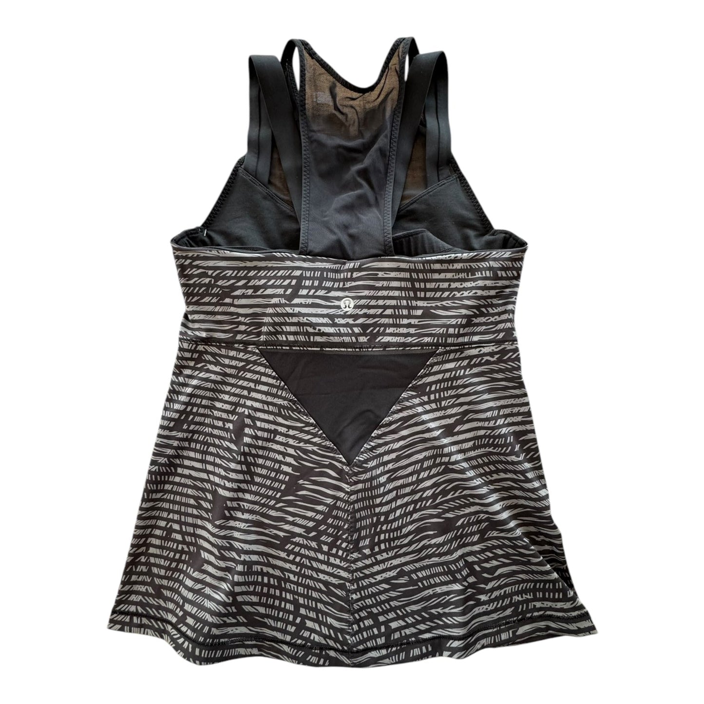 Athletic Tank Top By Lululemon In Black & Grey, Size: 6