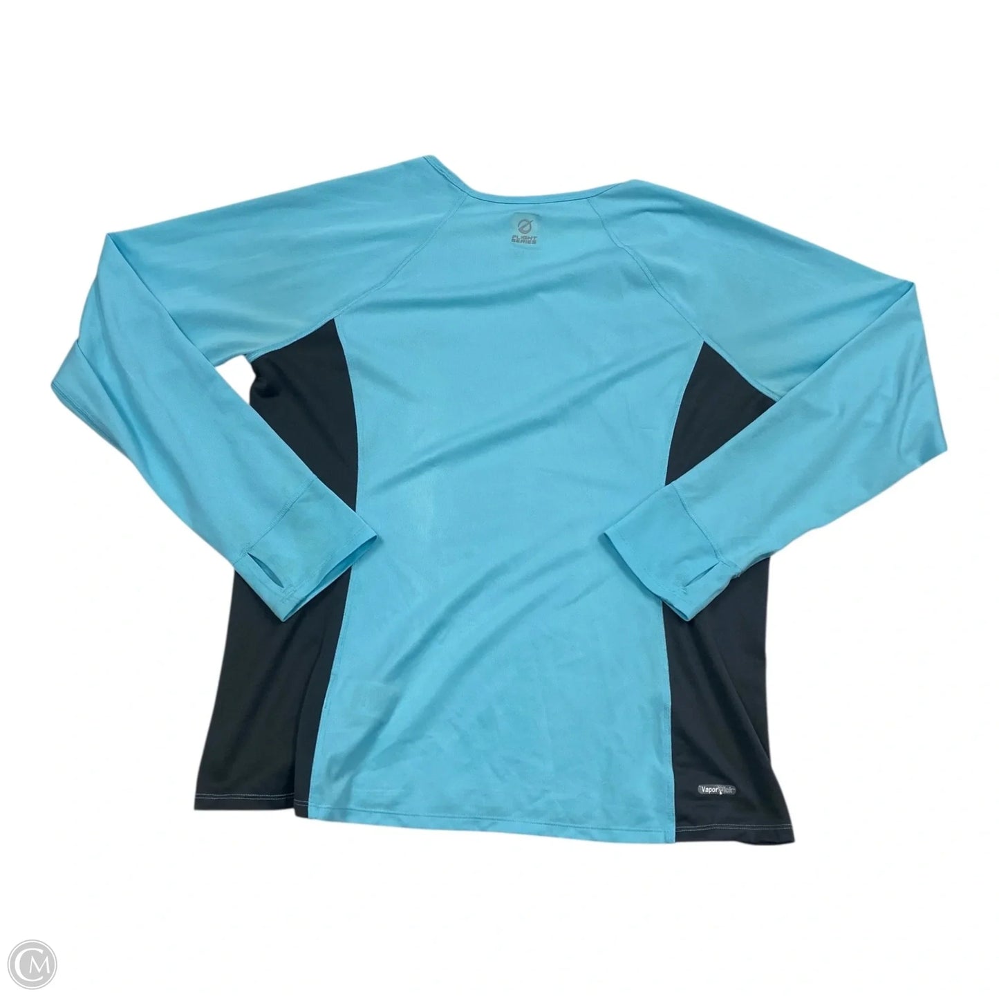 Athletic Top Long Sleeve Crewneck By The North Face In Blue & Grey, Size: Xl