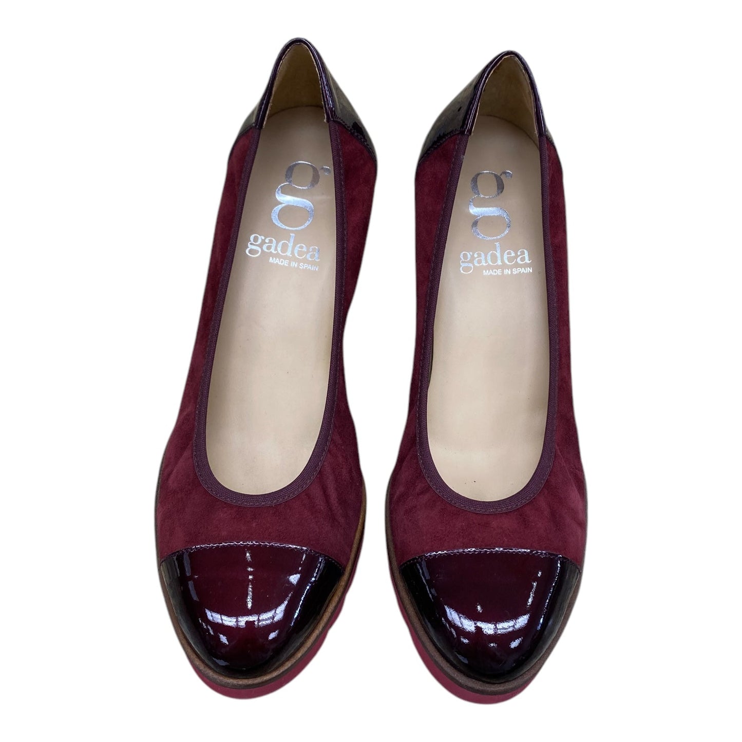 Shoes Heels Block By Gadea In Maroon, Size: 7.5