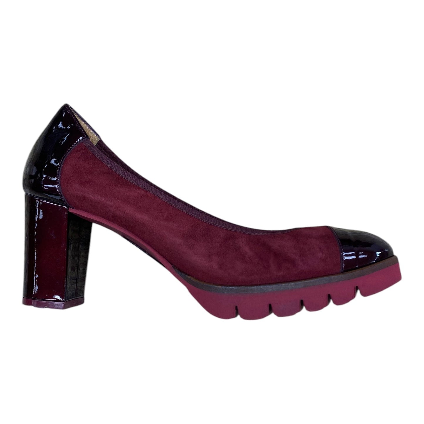 Shoes Heels Block By Gadea In Maroon, Size: 7.5