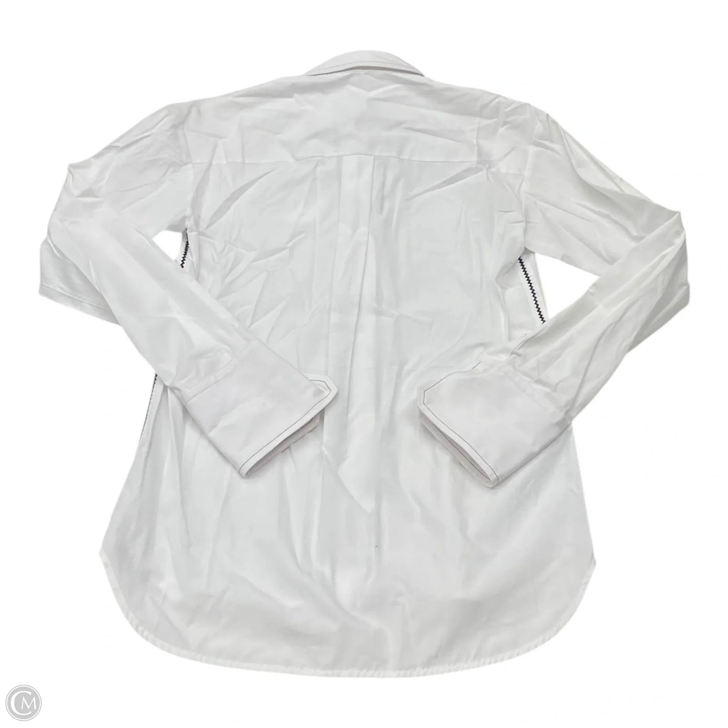 Top Long Sleeve Designer By Helmut Lang In White, Size: Xs