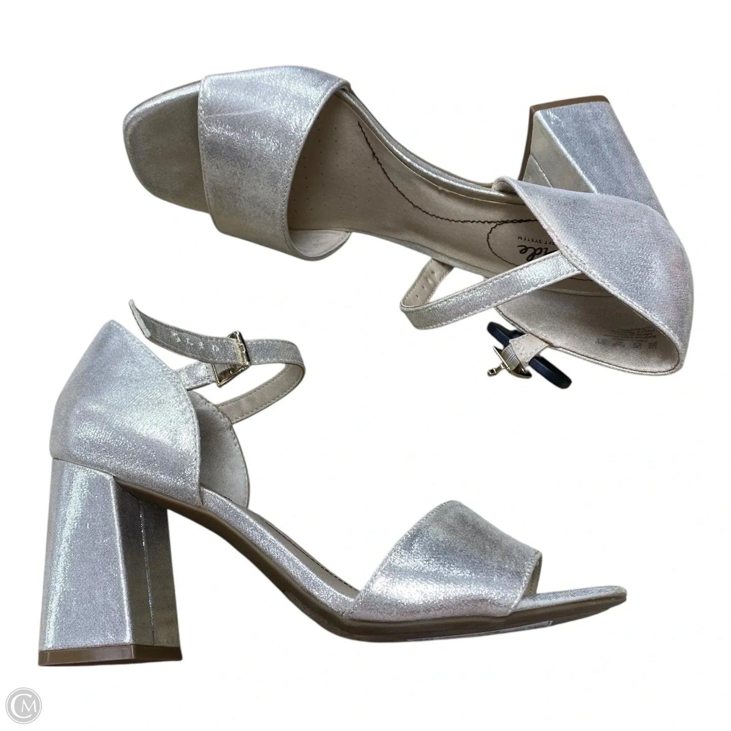 Sandals Heels Block By Life Stride In Gold, Size: 9