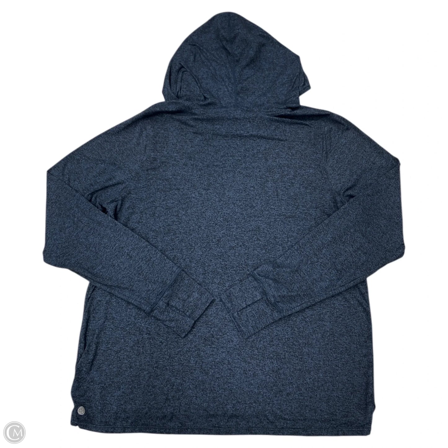 Athletic Top Long Sleeve Hoodie By Zella In Blue, Size: L