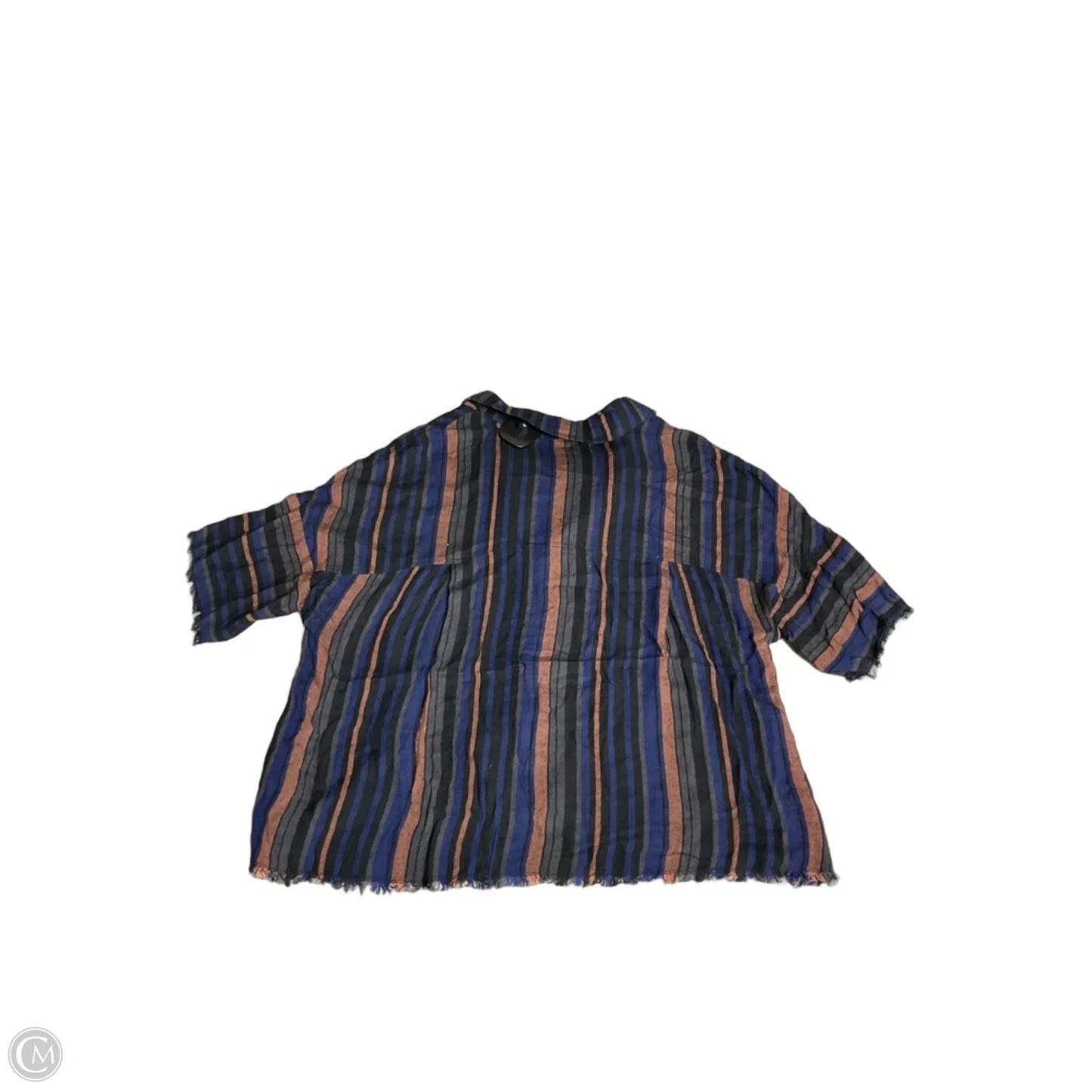 Top Short Sleeve By Cloth & Stone In Striped Pattern, Size: L