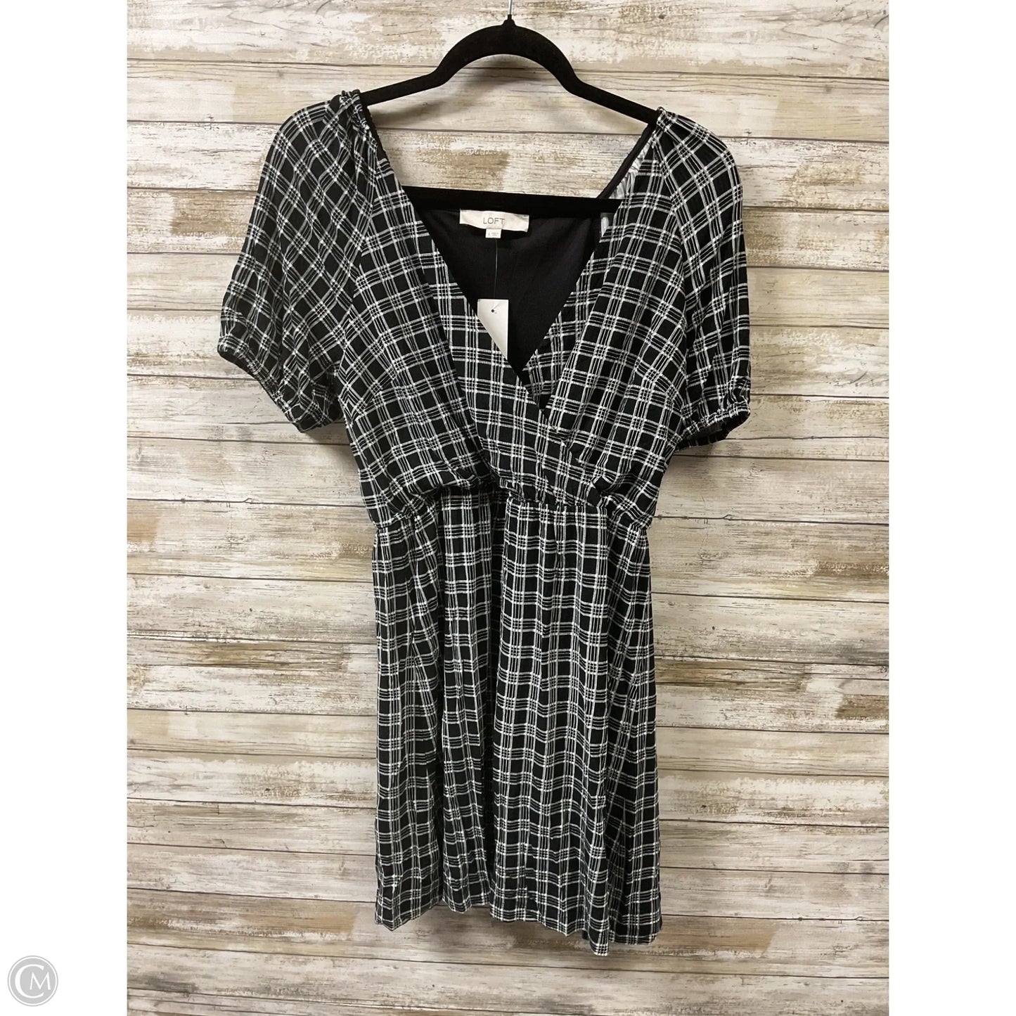 Dress Casual Midi By Loft In Black & White, Size: S