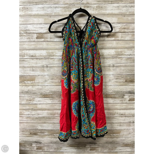Dress Casual Midi By Clothes Mentor In Black & Red, Size: Osfm