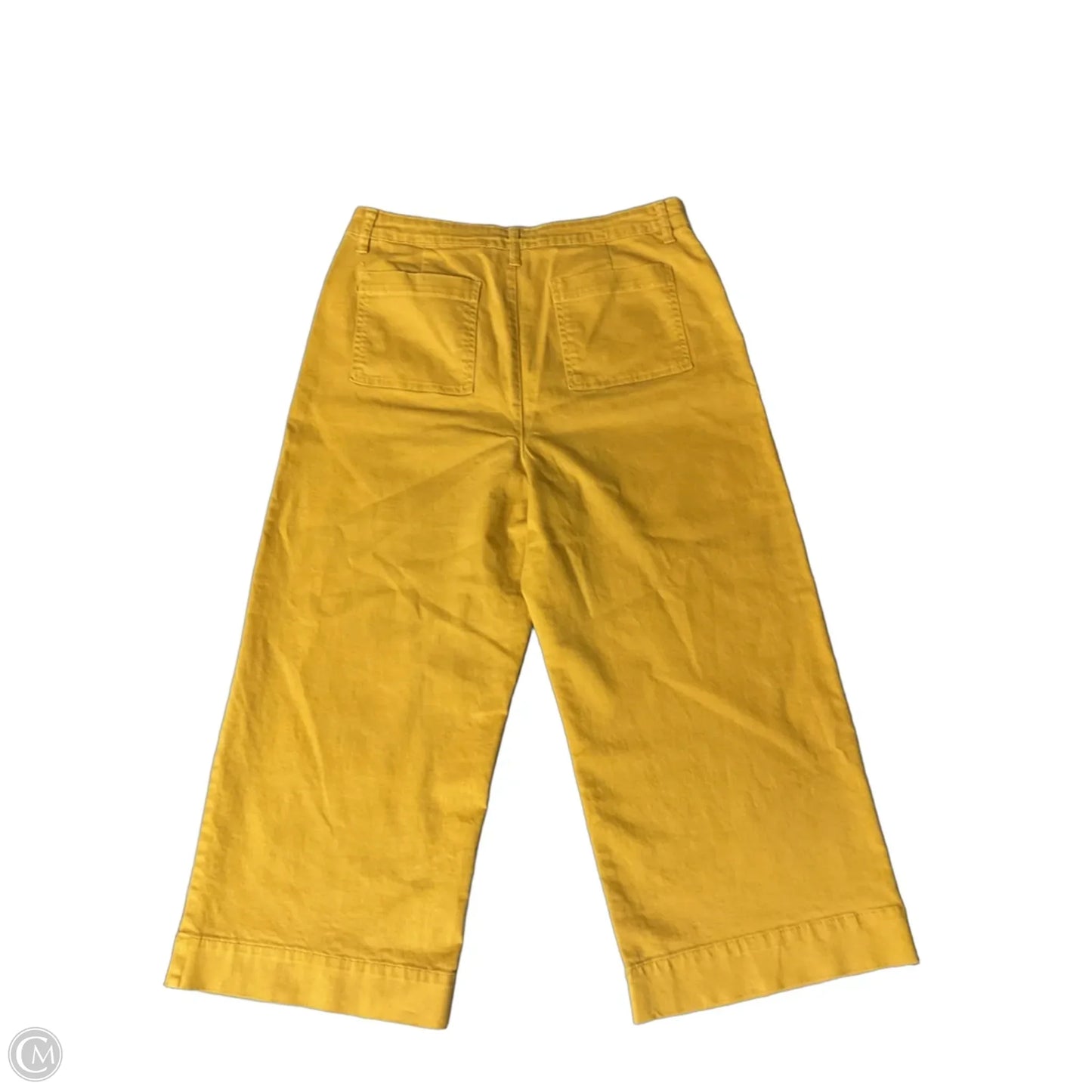 Jeans Cropped By Time And Tru In Yellow, Size: 14