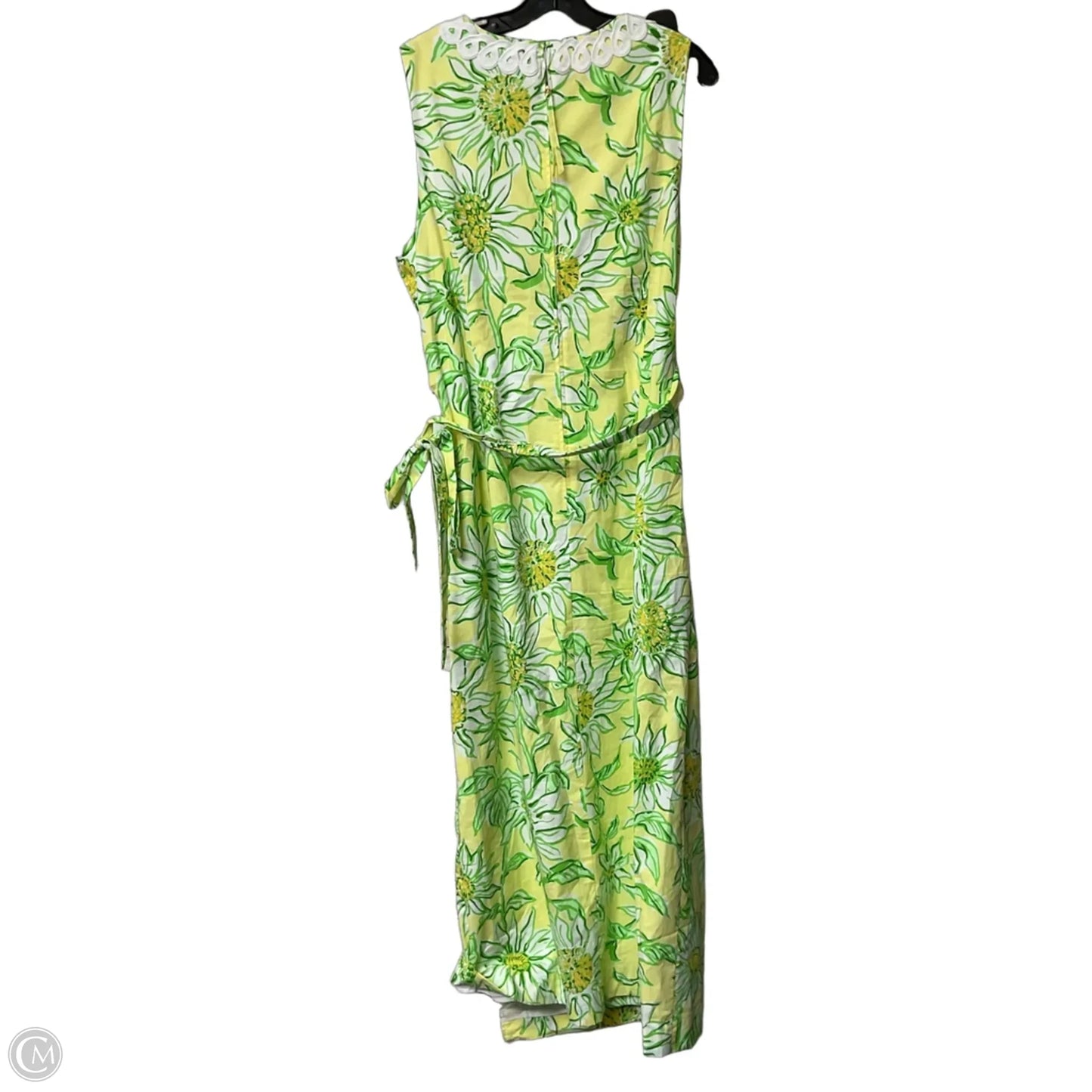 Dress Designer By Lilly Pulitzer In Green & Yellow, Size: 16